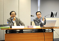 Speech delivered by Prof. Liu Guoxiang (right) Lecture Series by CASS Scholars